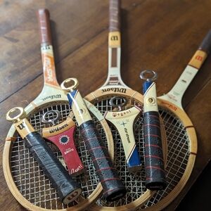 Vintage Wooden Tennis Racket Bottle Opener